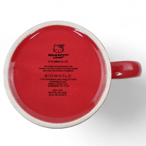 Sanrio Hello Kitty I Love Strawberries 18 oz. Large Ceramic Tea Coffee Mug - Picture 8 of 8